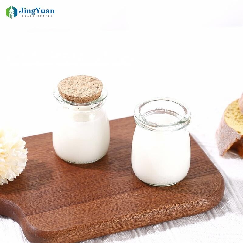Tarros de yogur de vidrio