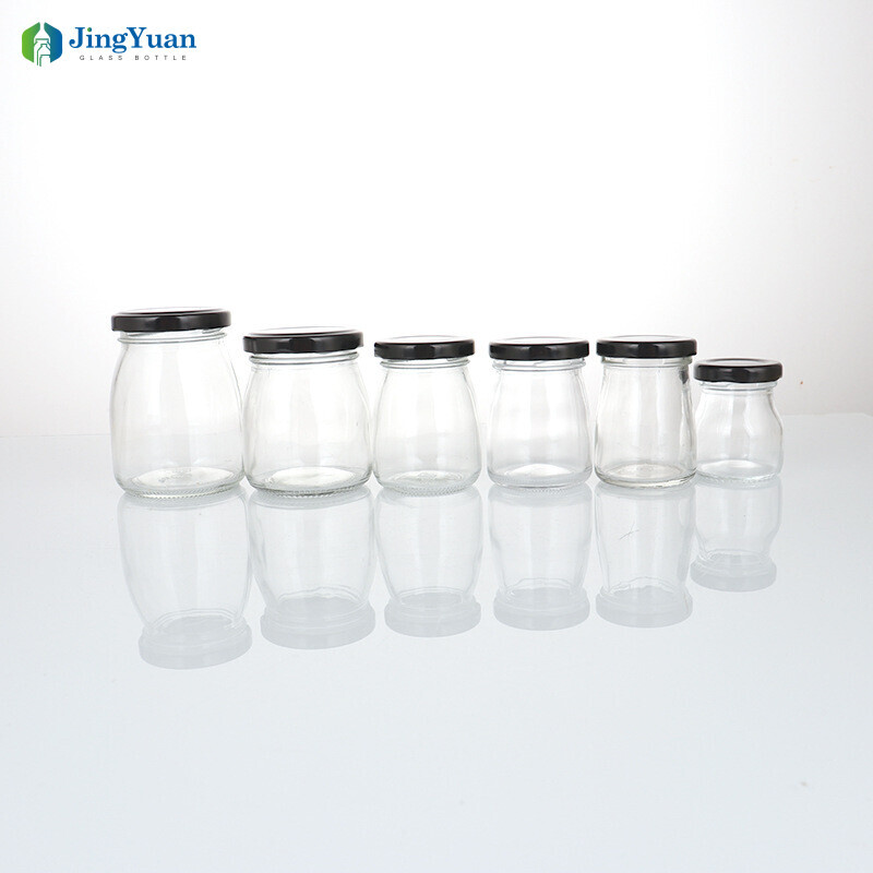 Tarros de yogur de vidrio