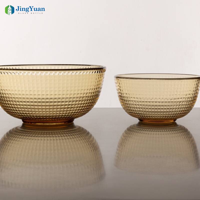 Bol a cuadros de vidrio borosilicato