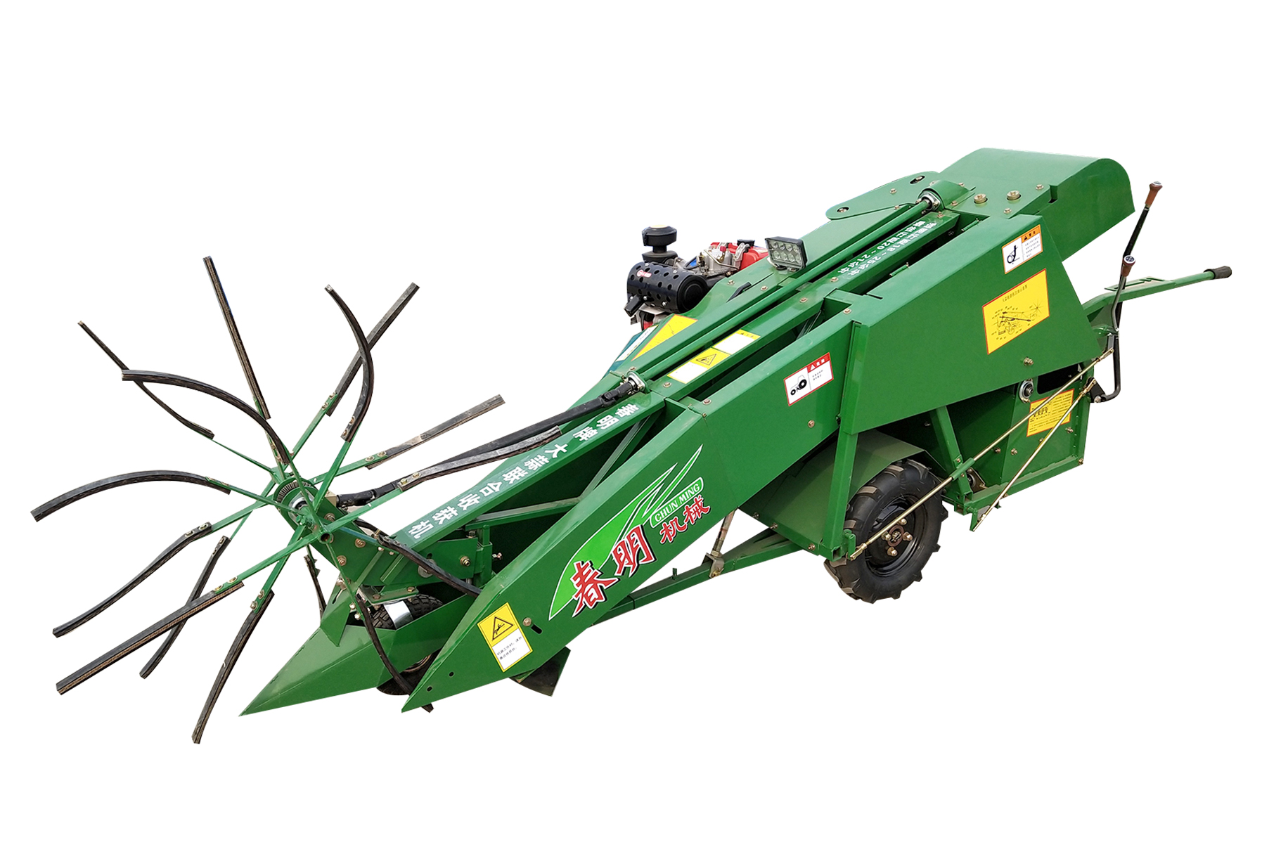 Hand-held garlic combine harvester