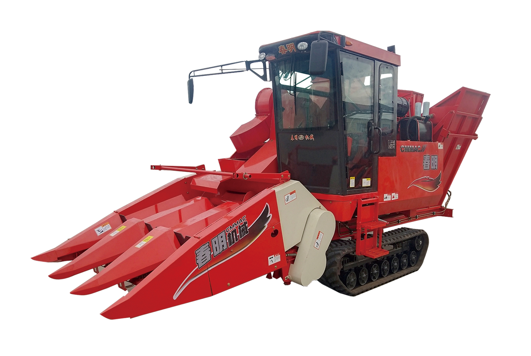 Chunming 4YPU-2A and 4YPU-3A crawler corn harvester operation