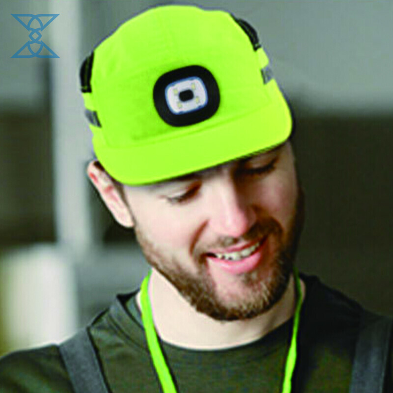 Lighting Protective Cap with LED Headlight - Certified Safety Headgear