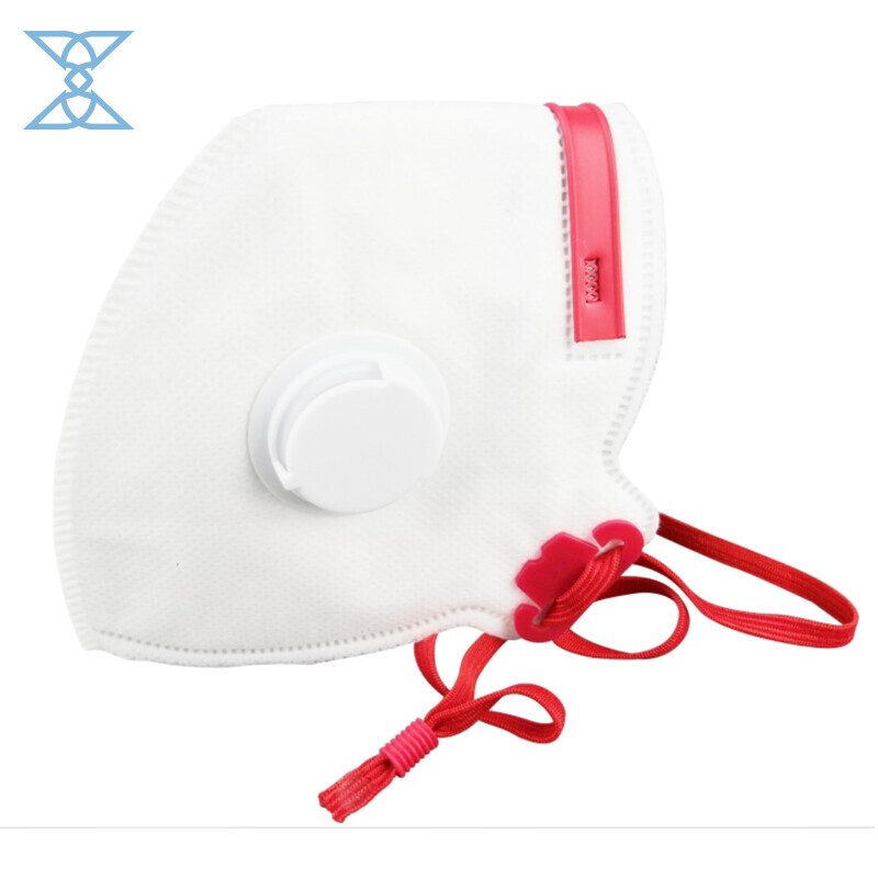 Folded Masks with Exhalation Valve for Comfortable Breathing