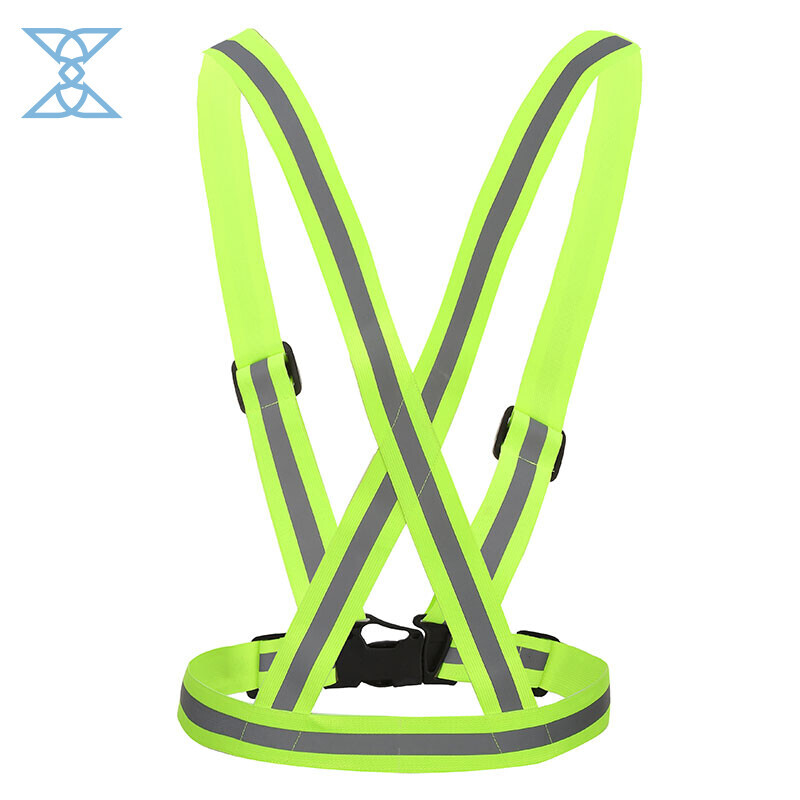 High Visibility Fluorescent Reflective Tape Adjustable Reflective Vest