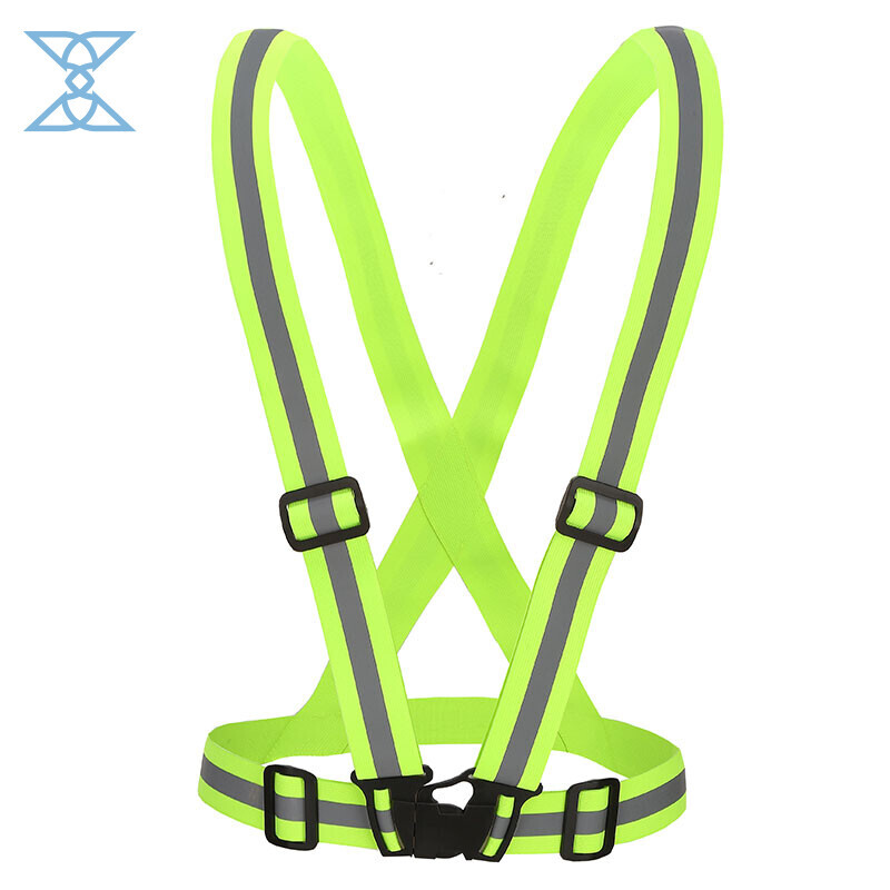 High Visibility Fluorescent Reflective Tape Adjustable Reflective Vest