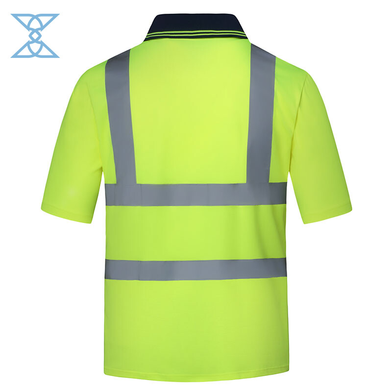 Night Work T-shirt Reflective Tops Workwear Hi-Vis Polo Shirt