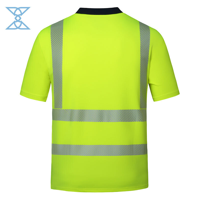 High Visibility Fluorescent Yellow Short Sleeve Reflective T-Shirt