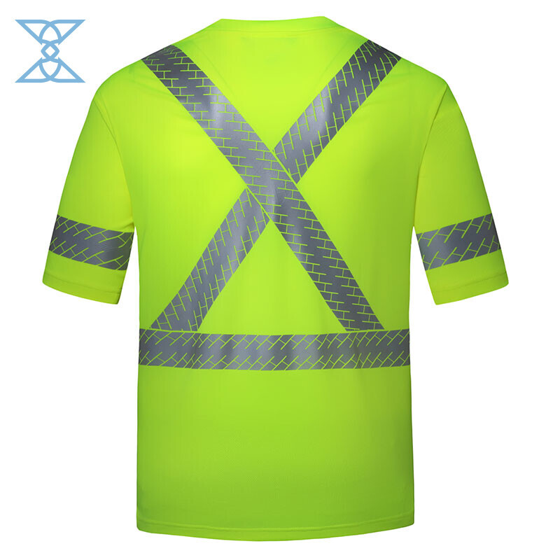 High Visibility Fluorescent Yellow Reflective T-Shirt