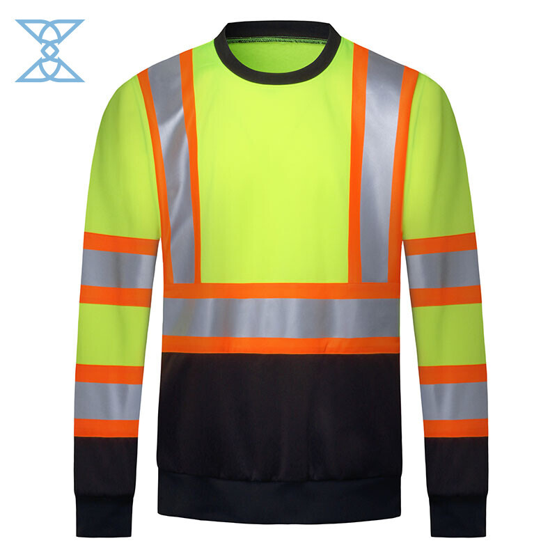 High Visibility Fluorescent Reflective Long Sleeve Sweatshirt