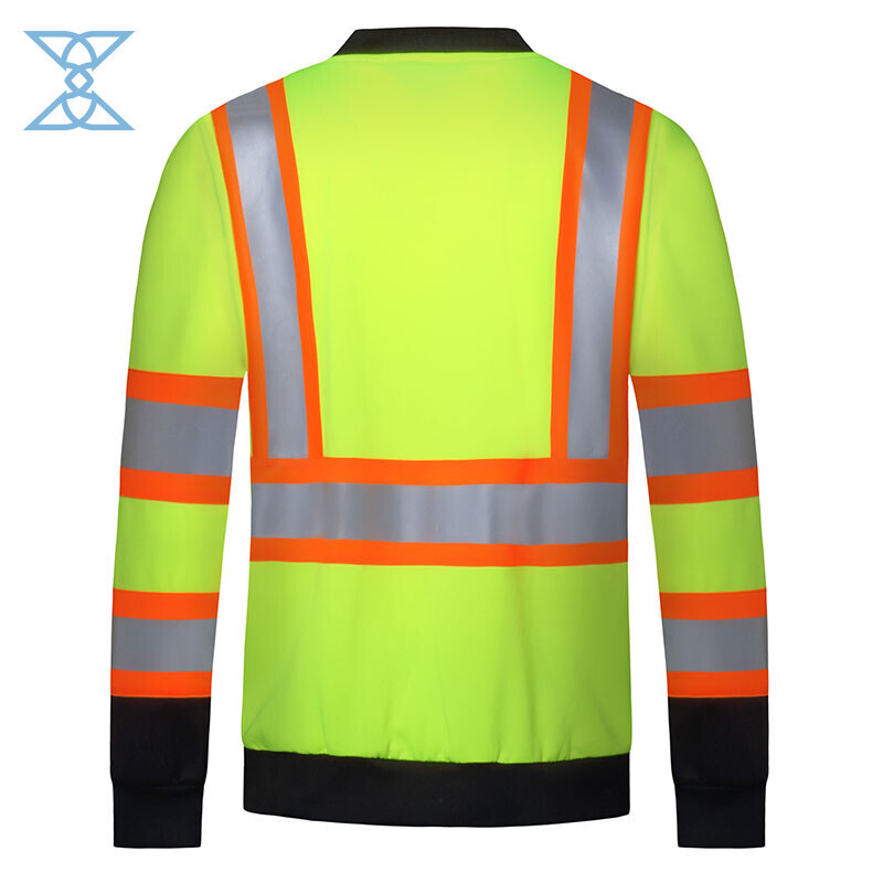 High Visibility Fluorescent Reflective Long Sleeve Sweatshirt