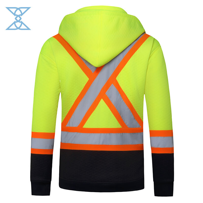 High Visibility Reflection Safety Hoodies Jacket - 360° Reflective Workwear