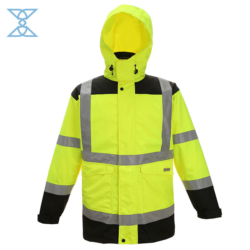 High Visibility Workwear Waterproof Reflective Safety Jacket