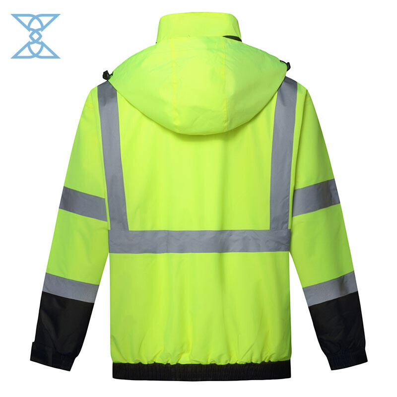 Road Work High Visibility Coat Clothes Workwear Safety Reflective Work