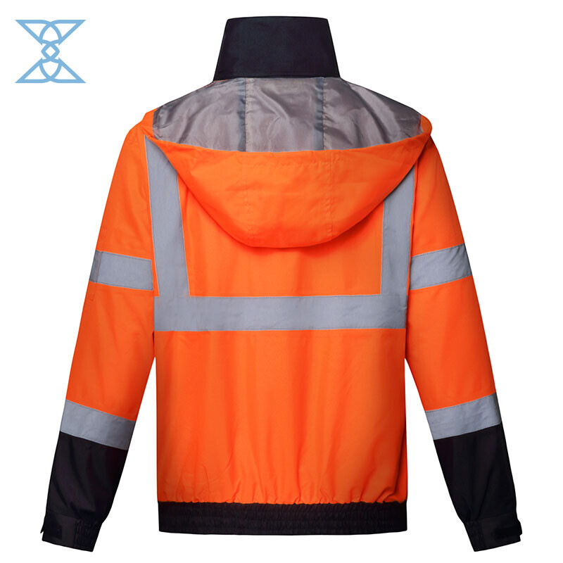 High-Visibility Waterproof Safety Jacket with Multi-Functional Pockets