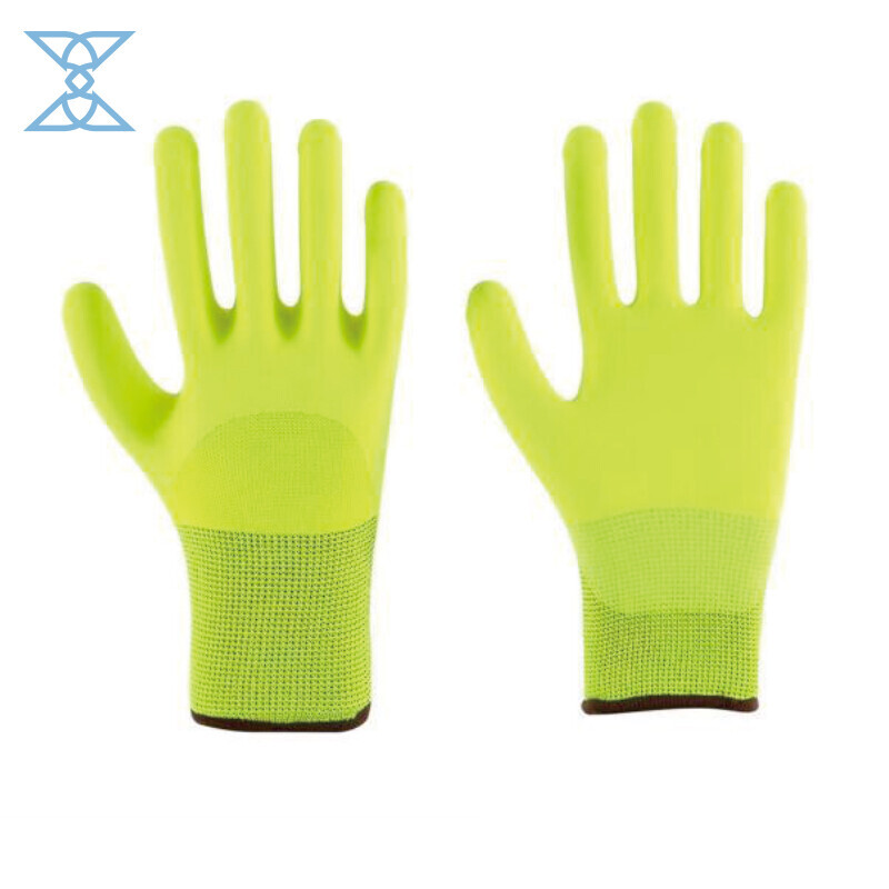 Seamless Knit Nylon Safety Work Gloves - MicroFoam Nitrile Coated