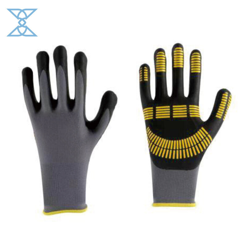 Seamless Knit Nylon Safety Work Gloves with MicroFoam Nitrile Coating
