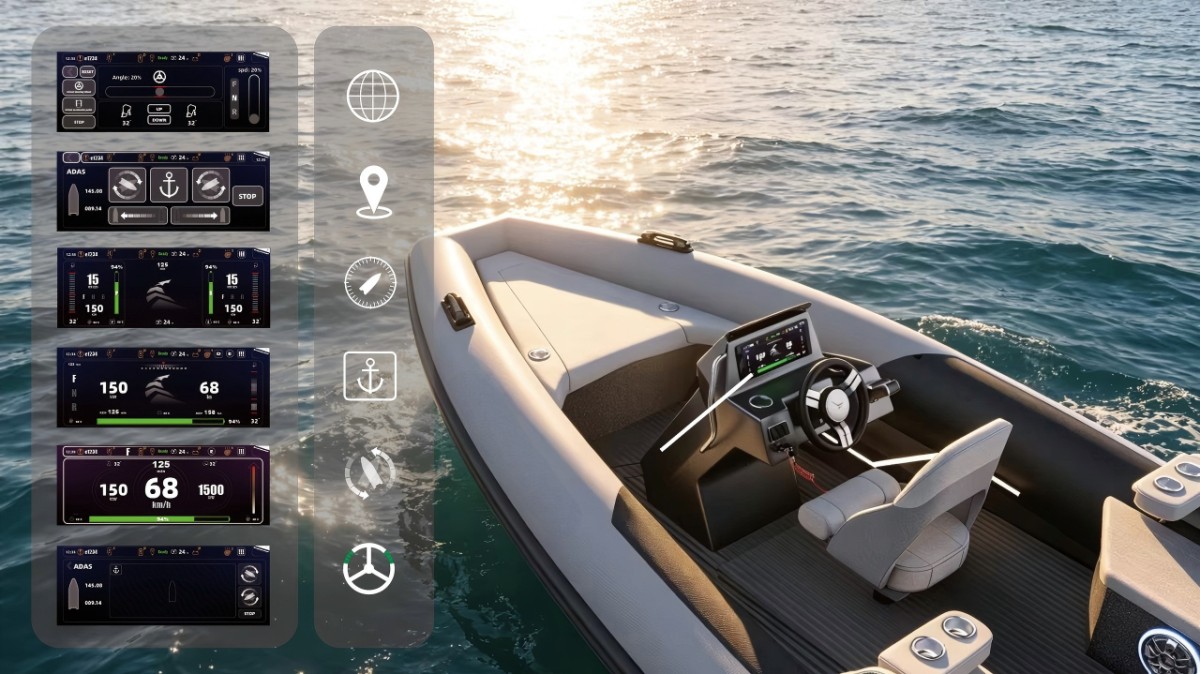 Electric outboard motor steering actuator for autonomous surface vessel When Does Outboard Motor Steering Require a Harmonic Rotary Actuator?