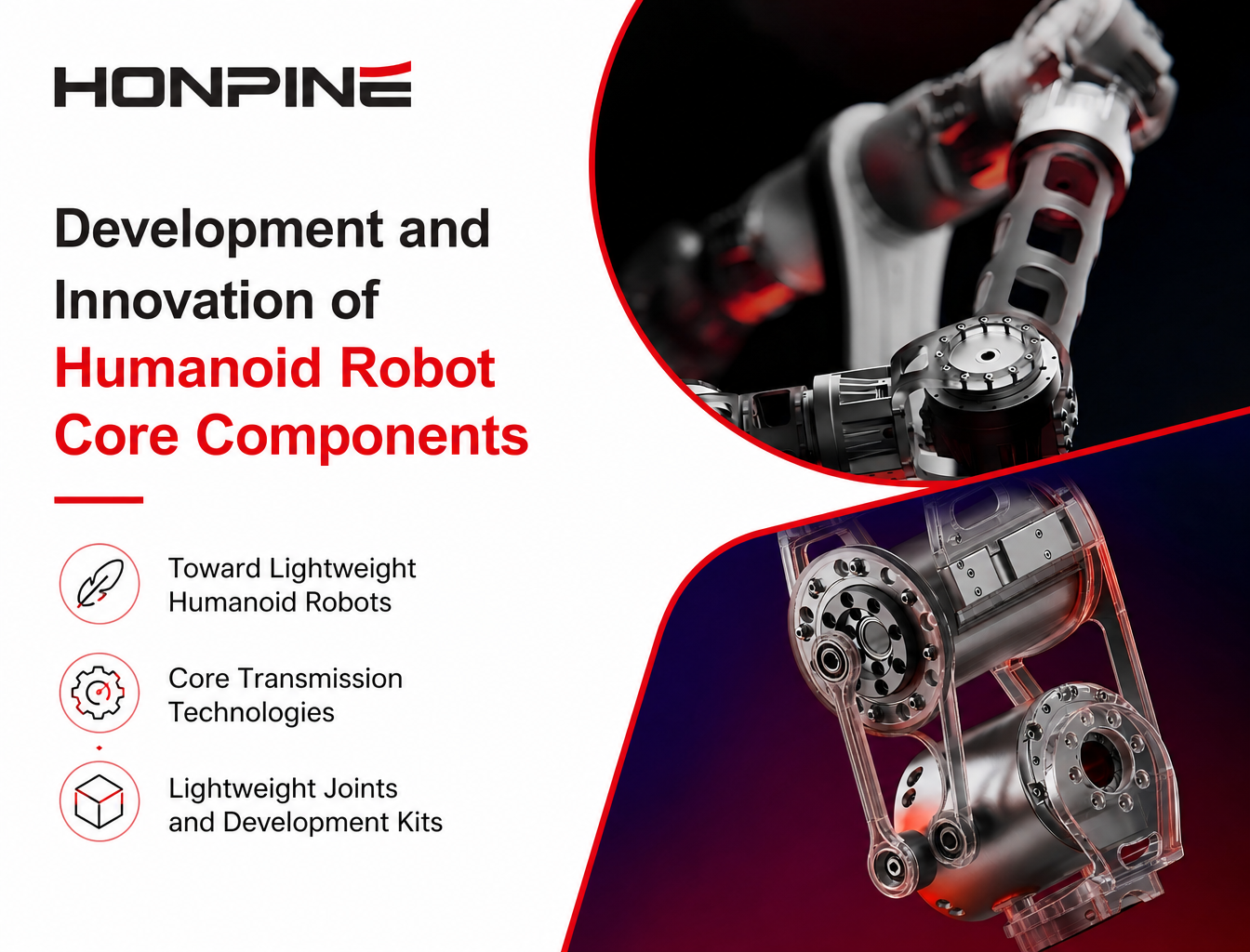 Leichtgewichtige humanoide Roboter beginnen mit Präzisionsantriebstechnik