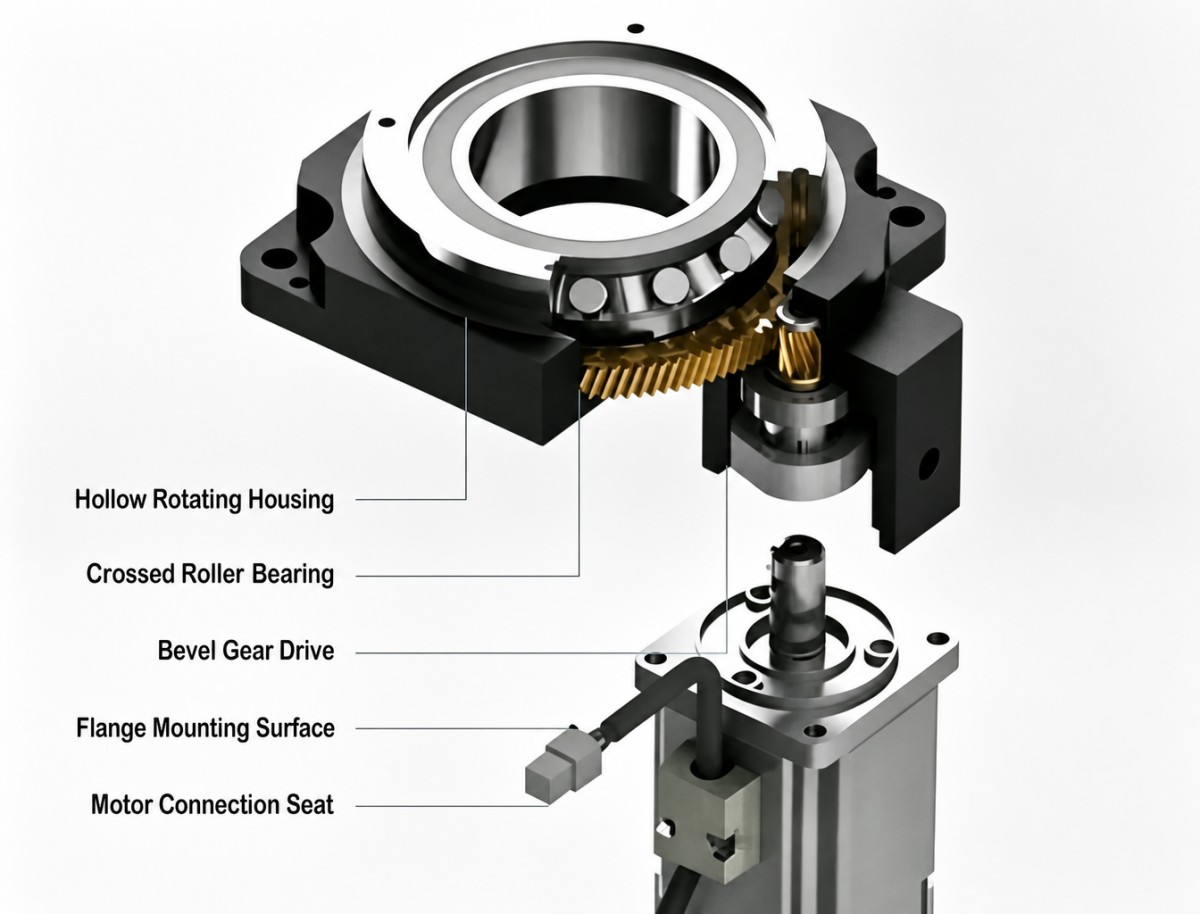hollow rotary actuator hollow rotary actuator structure