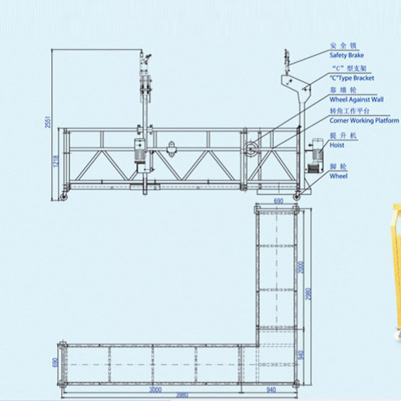 Plataforma suspendida de forma especial