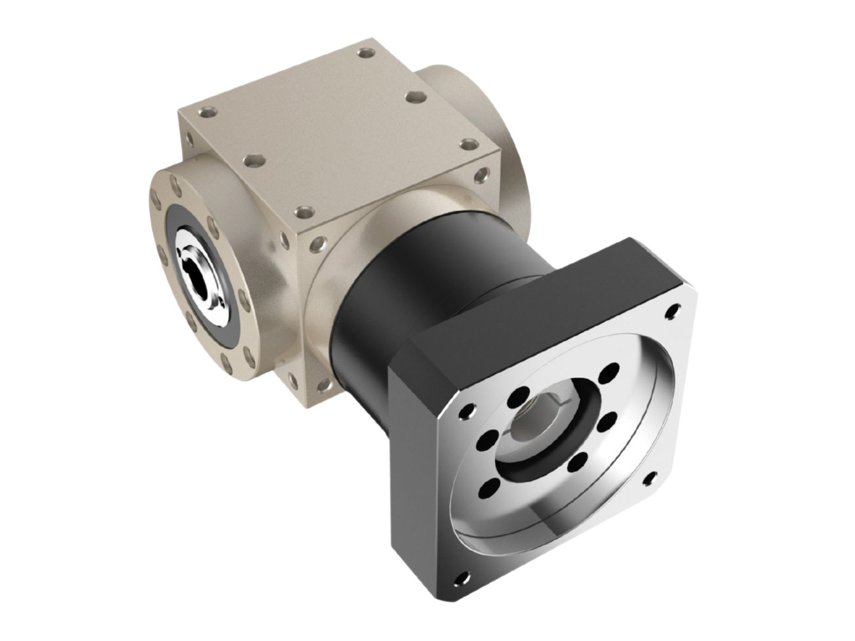 Compact Bore Input Right Angle 90-degree Spiral Bevel Gearbox 