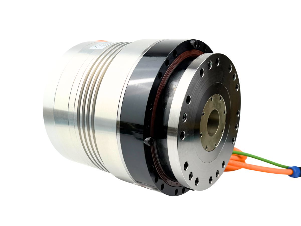 Space Limited Hollow Shaft Harmonic Drive Dual Encoder Rotary Actuator  