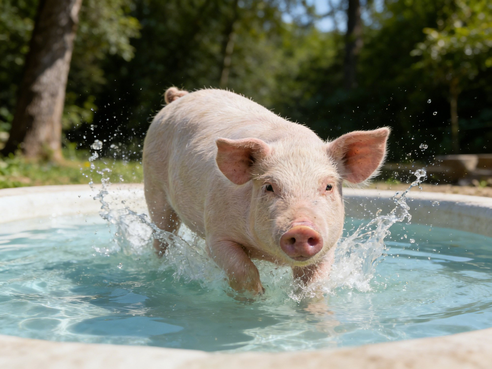 Summer heatwave hits pig farms; various measures to alleviate stress.