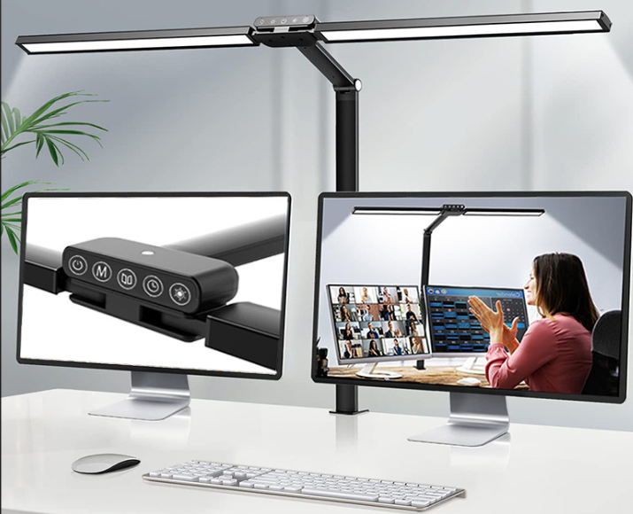 KT203D   75cm Dual Heads Desk Lamp With Smart Sensor