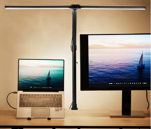 KT205D   80cm Double-Head Desk Lamp With USB Charging