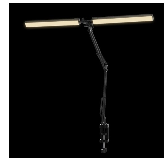 KT207D  32cm Swing Arm Dual Heads Desk Lamp 