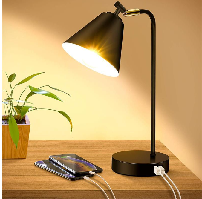 KT113T Table Lamp With 2 USB Port 