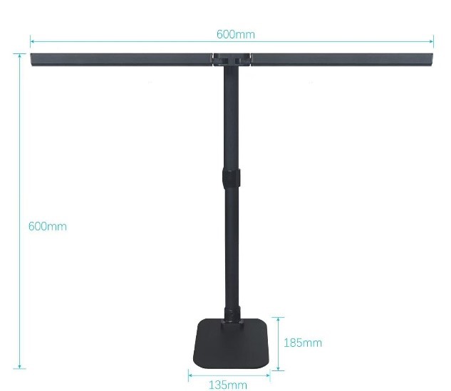 KT209D-3  60cm Dual Heads Desk Lamp