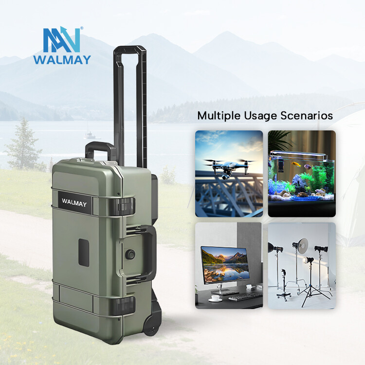 Blue Suitcase-Style Portable Power Station