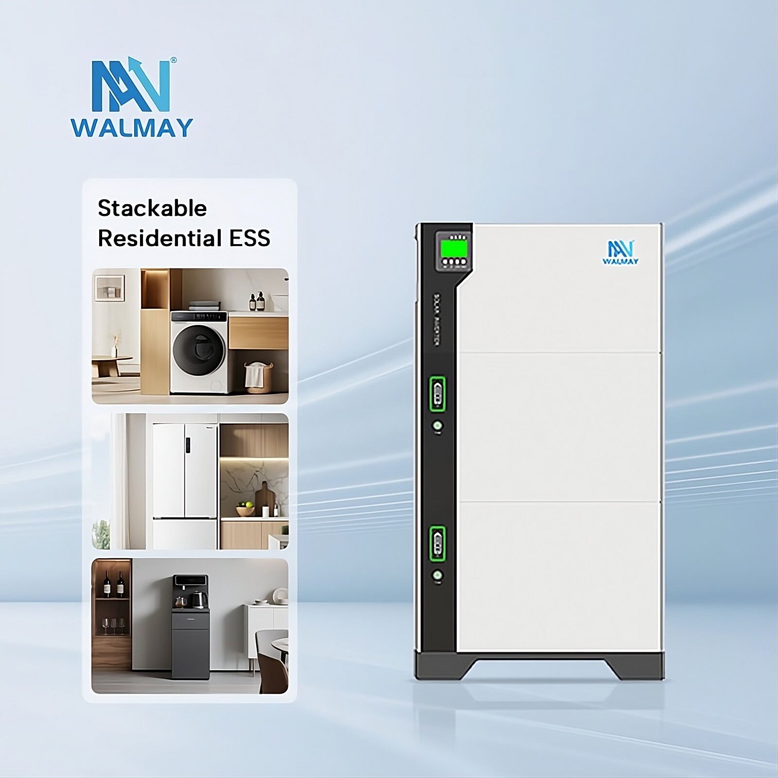 10.44kWh Low Voltage Stackable Lithium Battery