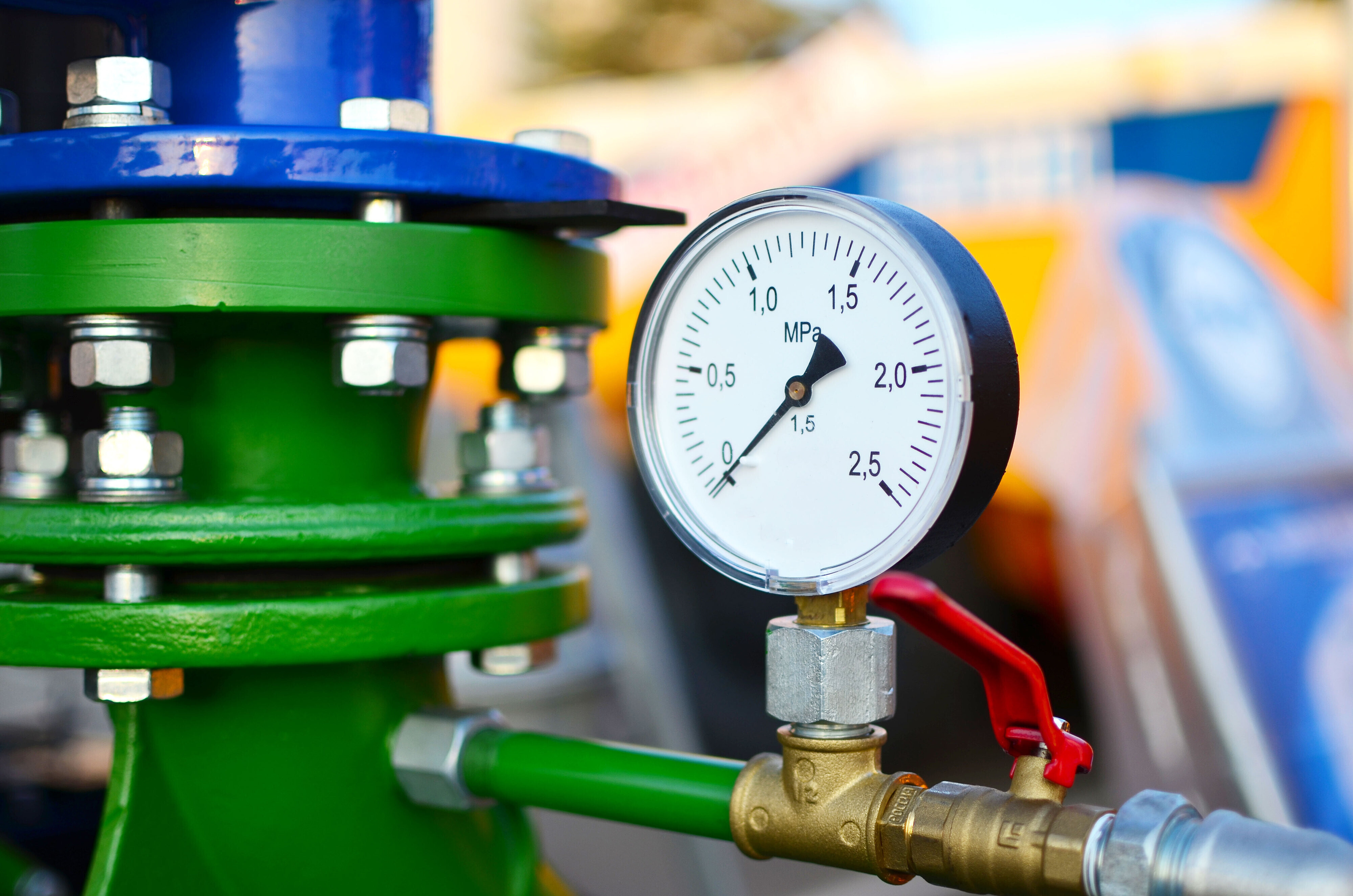 Flores de plástico_Manômetro mecânico redondo_137951182