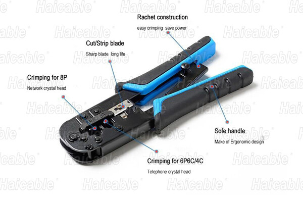 Outils de sertissage et de coupe RJ12 RJ11 HT-N568R