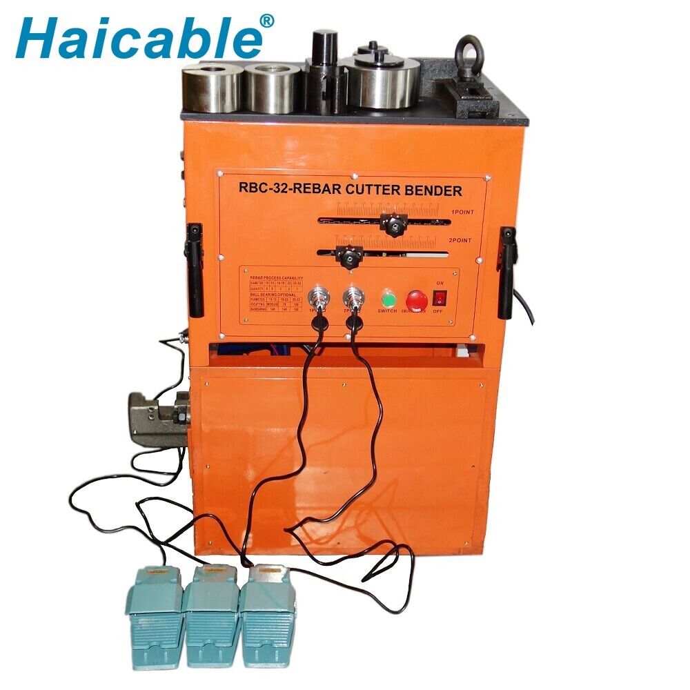 Cintreuse et coupeuse électrique multifonction pour barres d'armature RBC-32 de Ø32mm