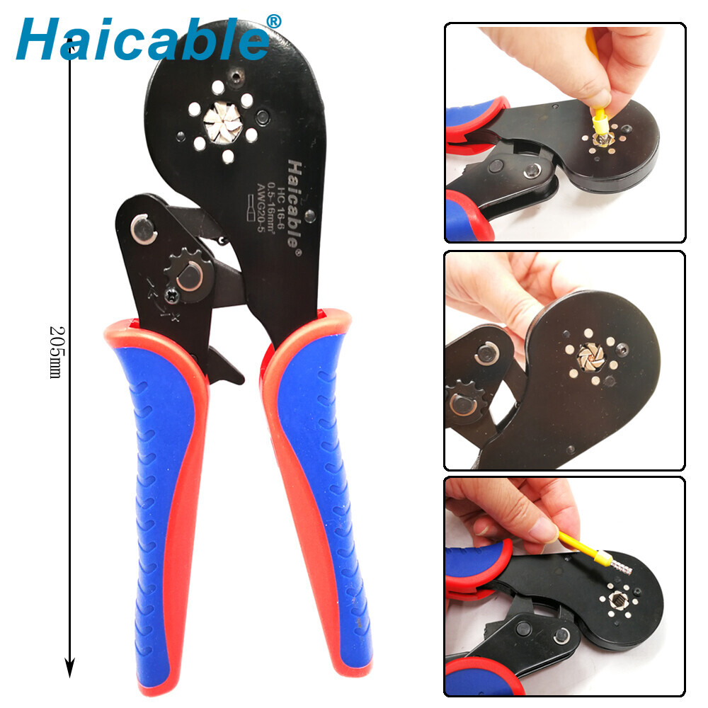 Outils de sertissage pour manchons de câble et embouts de fil HC16-6