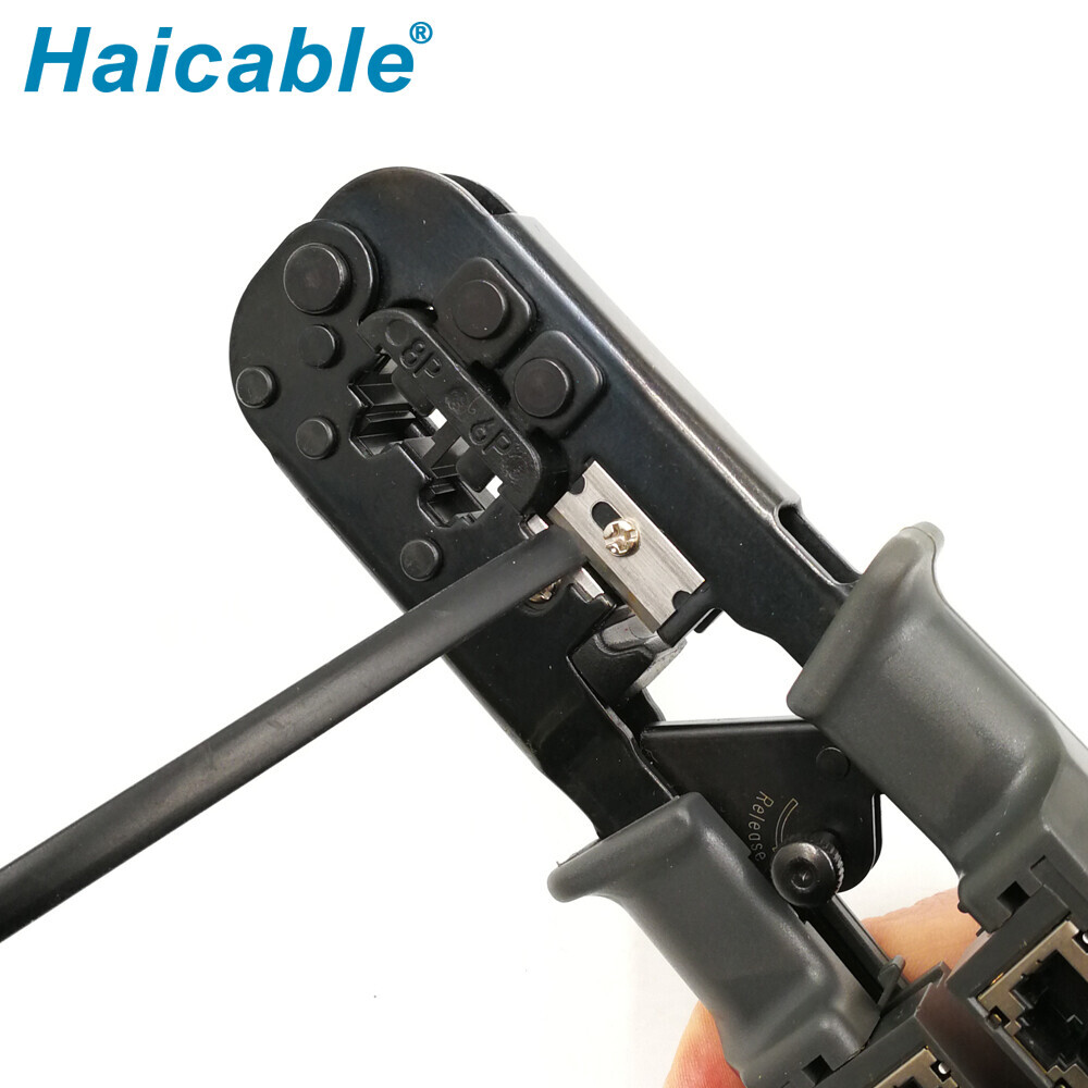 Outils RJ45 RJ12 RJ11 pour sertir, dénuder, couper et tester les câbles HT-N568CR