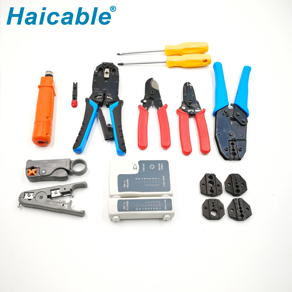 Trousse à outils réseau et testeur de câble HT-K4015