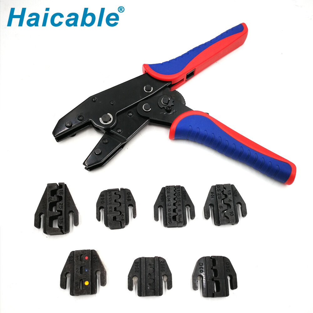 KIT-03C Pince à main pour câbles avec matrices interchangeables - Jeu d'outils de sertissage de bornes