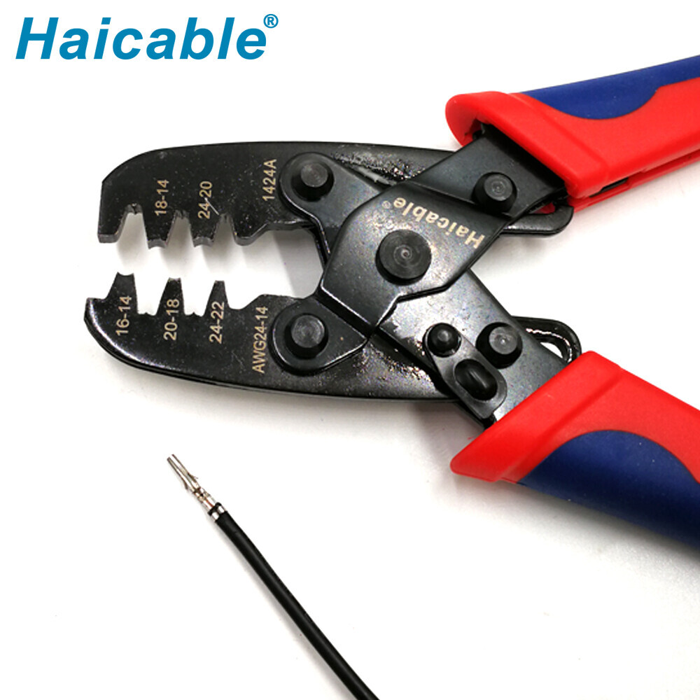 Outil de sertissage pour bornes à barillet ouvert 24-14AWG LX-124A