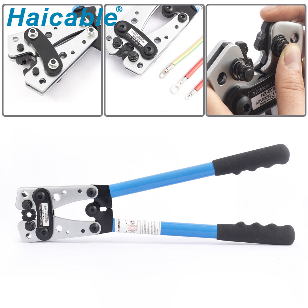 Outil de sertissage HX-50B pour connecteurs non isolés et cosses de câble