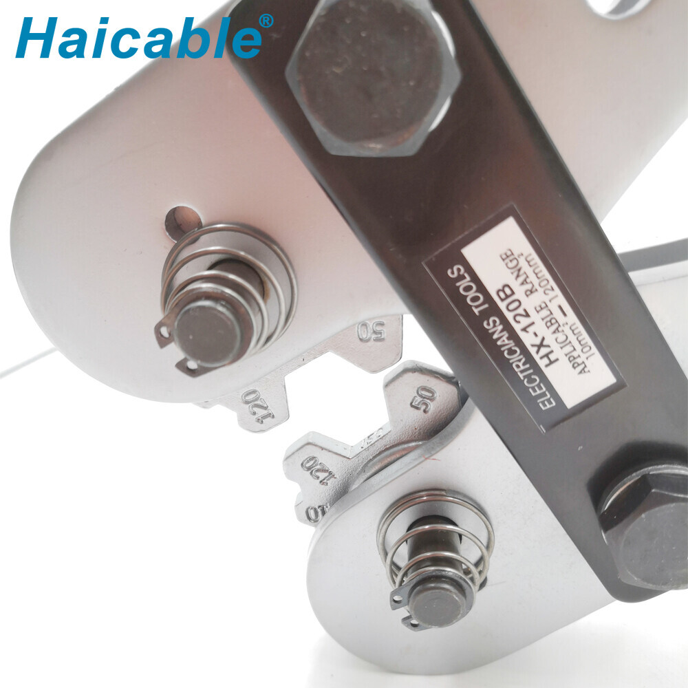 Outil de sertissage pour connecteurs non isolés ou cosses de câble HX-120B/150B/240B