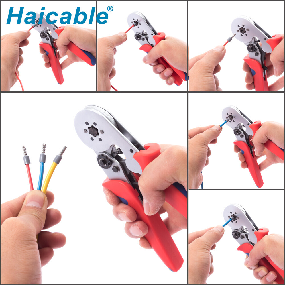 Outil de sertissage pour manchons de câble et embouts de fil LXC8 6-6/6-6R