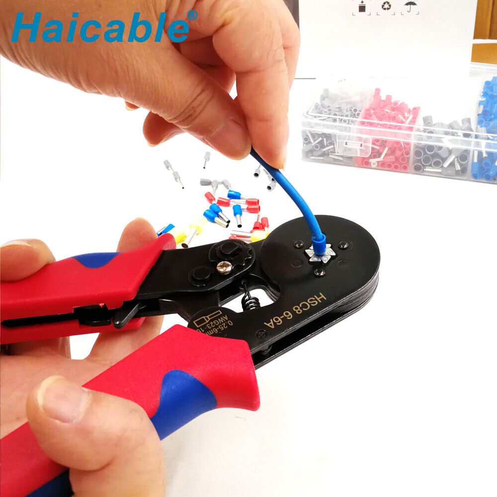 Jeux d'outils de sertissage de bornes HSC8 6-6A-1200E
