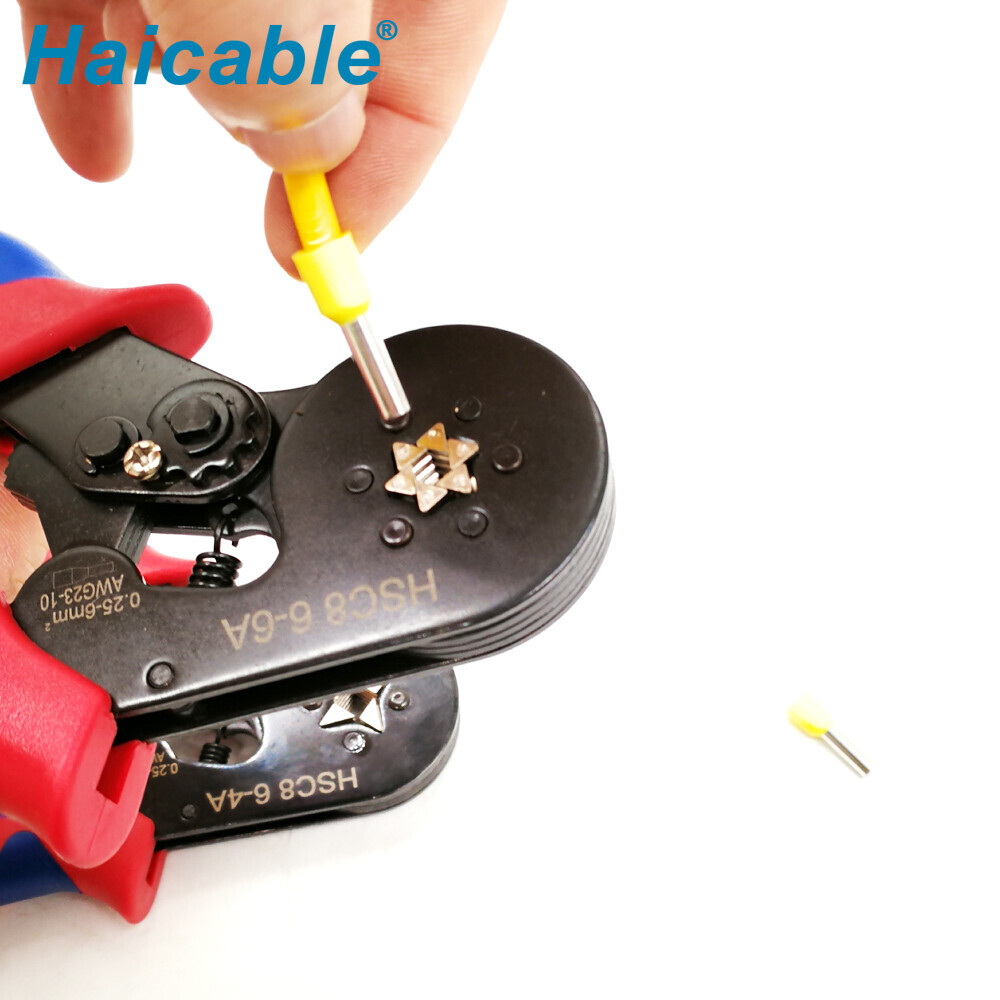 Outils de sertissage pour manchons de câble et embouts de fil HSC8 6-6A