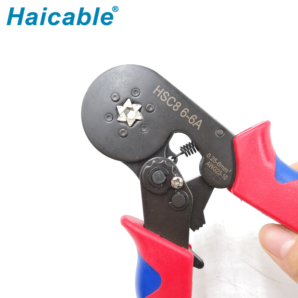 Outils de sertissage pour manchons de câble et embouts de fil HSC8 6-6A