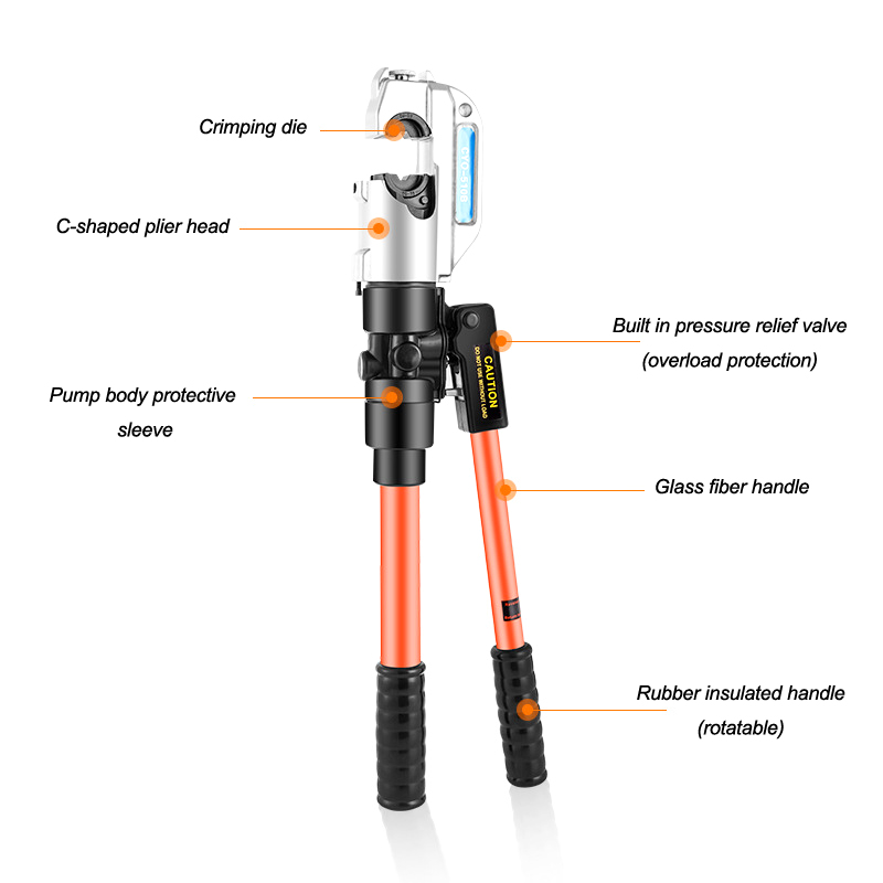 Outil de sertissage hydraulique pour connecteurs de câbles 50-400mm² CYO-510B