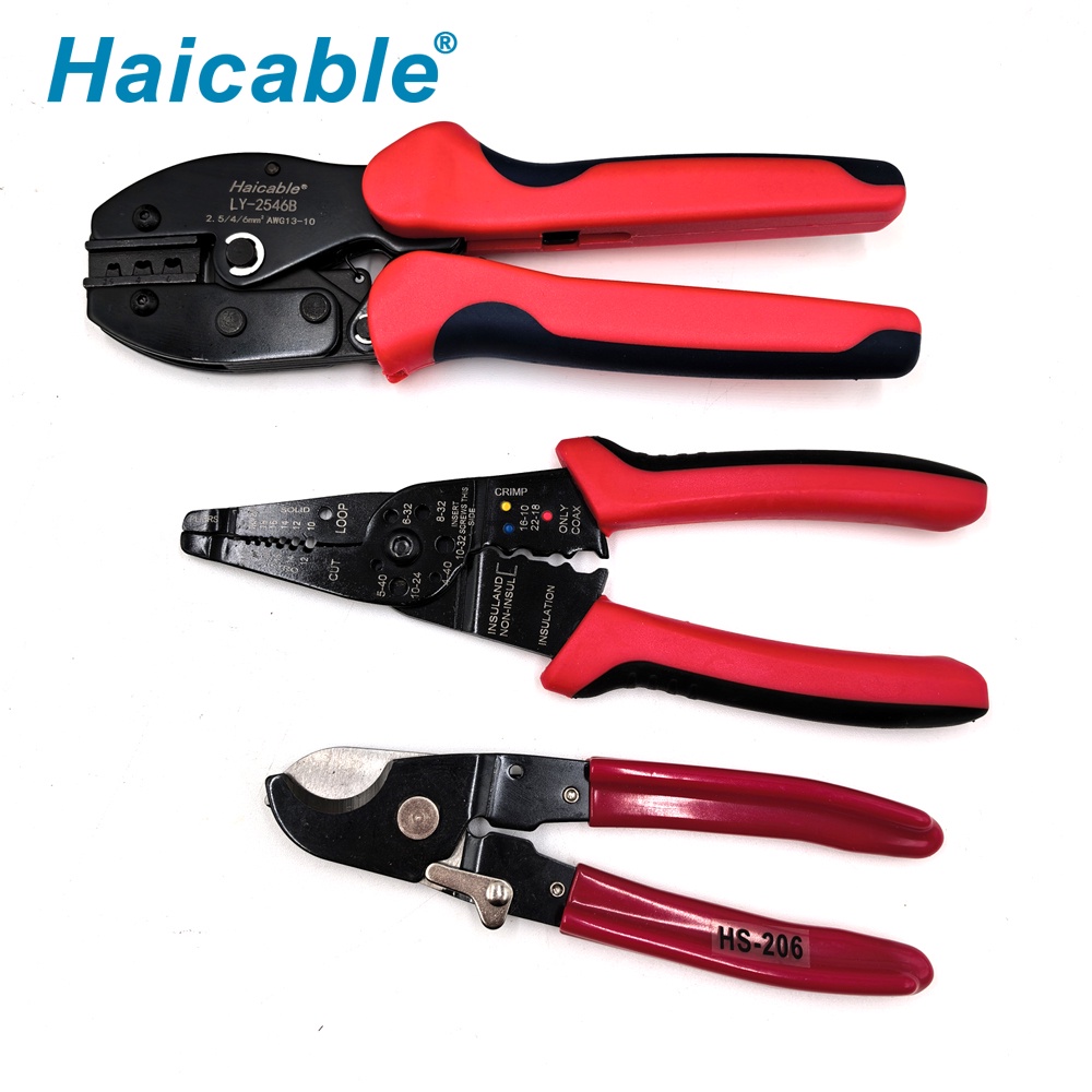 Jeux d'outils de sertissage MC4 2.5 4 & 6mm² pour panneaux solaires photovoltaïques LY-2546BS